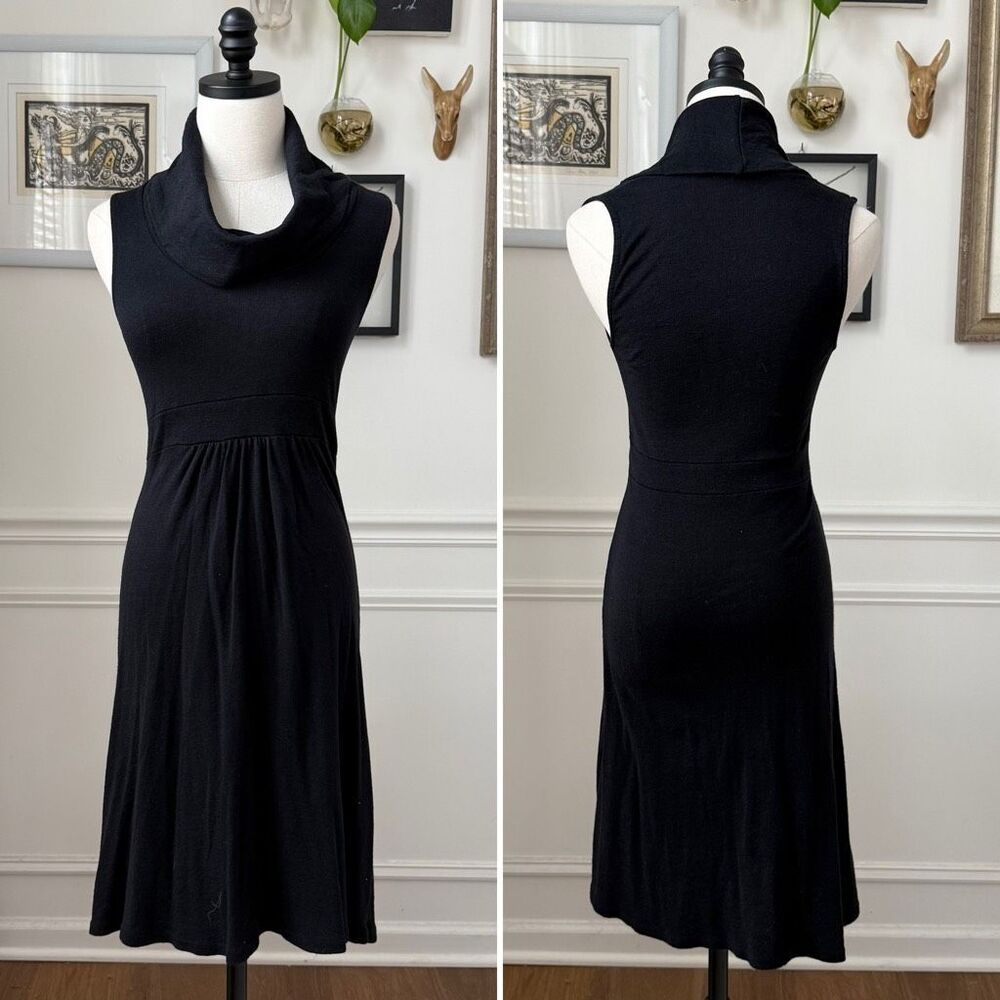 Michael Stars Evereve Stretchy Knit scowl Neck Sleeveless Dress $98 OSFM M